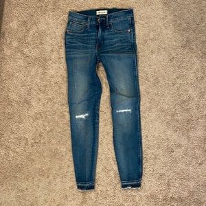 Madewell sz 26 9” high rise skinny denim